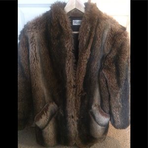 Vintage 1989 Paul Stanley faux fur coat